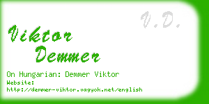 viktor demmer business card